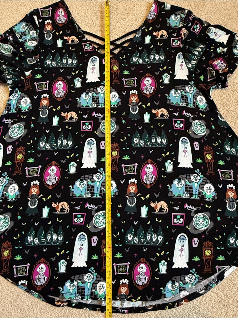 Disney Haunted Mansion maruyama 50th anniversary women’s top size Large EUC cute - Picture 7 of 11
